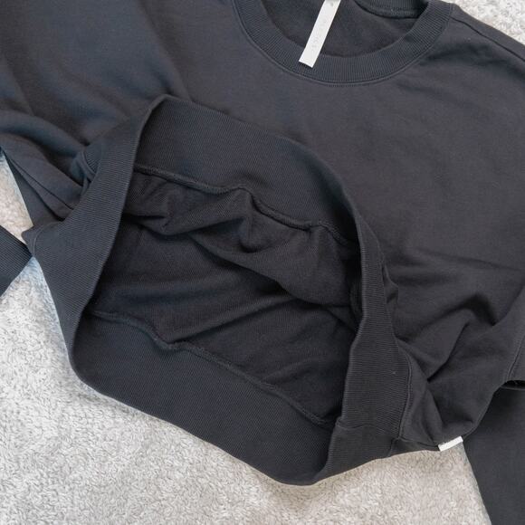 Fabletics Year Round Black Terry Cropped Sweatshirt Womens Size XL - Picture 10 of 10